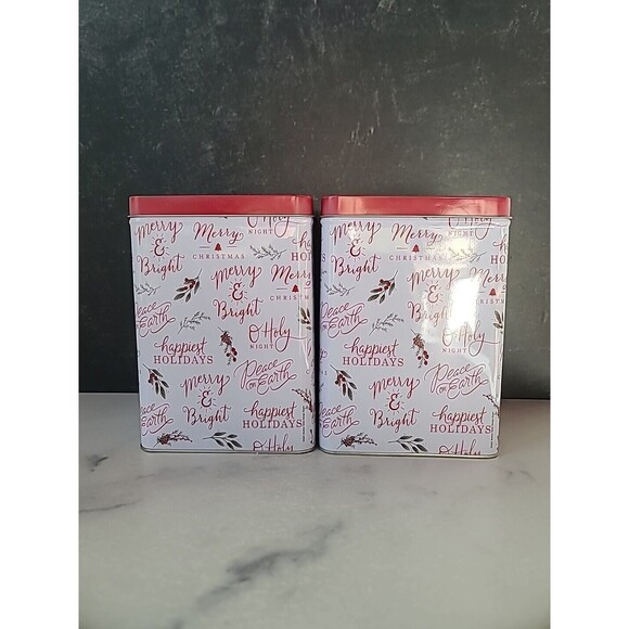 Christmas Party Tin Food Safe Set Of Two - Picture 1 of 10